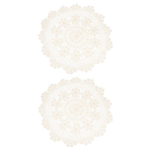 2pcs napperons crochet main - 2pcs,