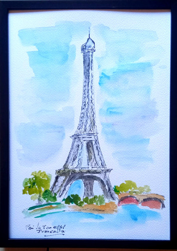 Paris tour eiffel art - la,