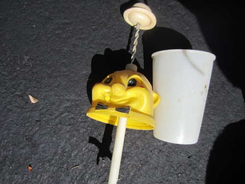 Vintage yellow man with - man, hat