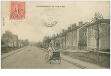 94 . n°43389 . villecresnes . la route de brie.triporteur.velo.en l etat