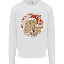 Équestre Cher Père Noël Drôle De Cheval Noël Sweatshirt Pour Enfants