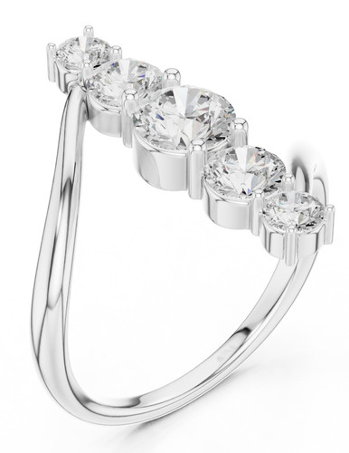 Bague ronde ct - ronde, certifiée