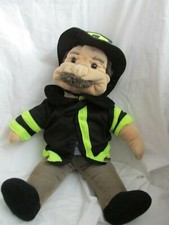 FOLKMANIS FOLKTAILS FIREMAN  PLUSH PUPPET 20" VINTAGE 