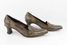 SAN MARINA Escarpins Petit talon Bobine Cuir Marron nuancé T 38 Très bon état