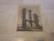 1810.gravure aqueducs à Merida (Espagne).alexandre de Laborde.33/44cm.z