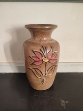 Vase en faïence W. GERMANY 202-24 décor floral