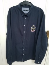 Chemise Célio  Wingate Club  Vintage Homme Taille XXL Bleu Marine  Occasion TBE
