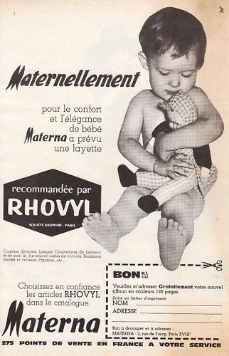 Publicité ancienne layette