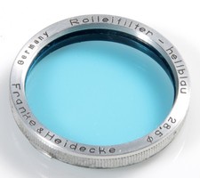 FILTRE BLEU CLAIR ROLLEIFLEX TESSAR 3,5 T  ROLLEICORD R1 bay 1 FILTER HELLBLAU