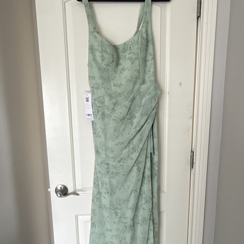 Azazie mero green floral - azazie,