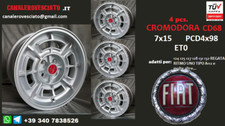 4 Jantes pour Fiat Abarth Cromodora CD68 7x15 4x98 15 pouces 124 131 132 wheels