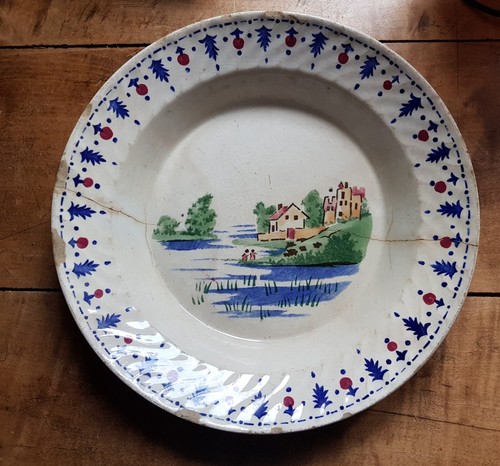 Ancienne assiette creuse - assiette, en