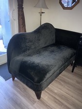 Black Velvet Chaise Lounge