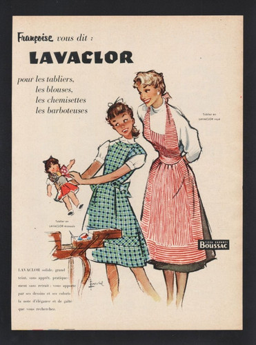 Publicite 1954 tissu mode - publicite,
