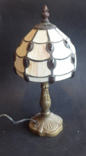 LAMPE VITRAIL TYPE TIFFANY Anglais a restoré h 32cm 20eme