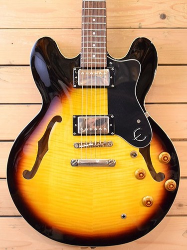 Epiphone dot deluxe flame - deluxe, flame/vs