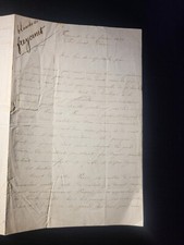 Lettre autographe manuscrite