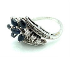 MAGNIFIQUE BAGUE OR 18 CARATS - Saphirs et diamants 0,33 carat - 5,79 g