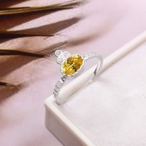 Bague saphir jaune - bague,