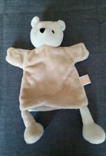 Doudou plat marionnette ours beige écru Caroline Lisfranc Eurobear 