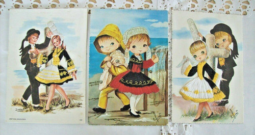 Cartes postales brodées - cartes,