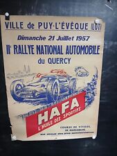 AFFICHE  RALLYE AUTO LOT 1957