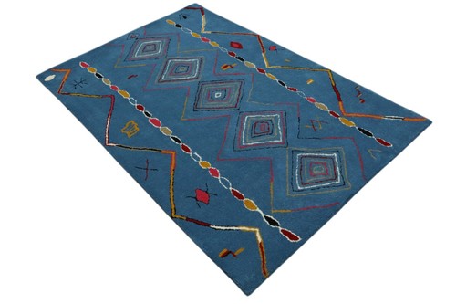 Tapis laine 120x180 - 120x180, bleu