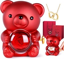 Ours en Rose Eternelle - Ourson Rose Eternelle avec Boîte à Bijoux Cachée et Co