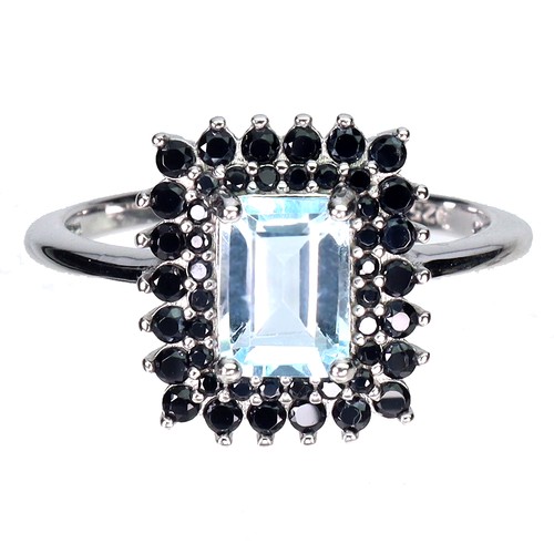 925 bague argent octogone - 925, en