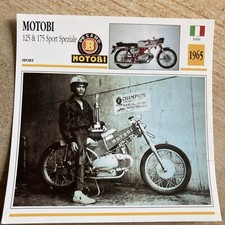 Motobi 12 175 sport Speziale 1965 carte moto collection Atlas Italie