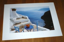 -- Poster Affiche GREEK ISLES SANTORIN Georges Meis -- 70 cm x 50 cm -- NEUF