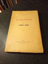 Rene Capitant Rare L'illicite