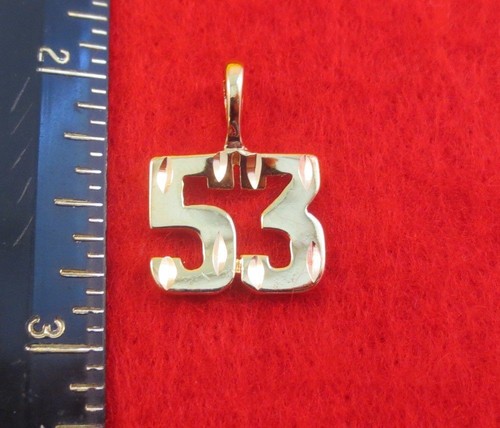14kt plaqué numéro - 53, "