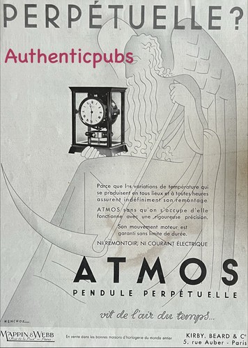 Publicite atmos pendule - atmos,