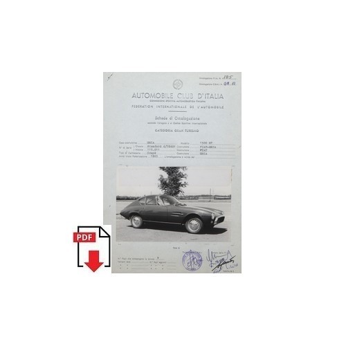 1964 ghia fiat 1500 scheda - 1964,