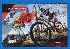 CYCLISME carte cycliste JOLANDA NEFF Championne du monde Equipe KROSS  Signée