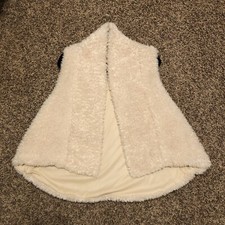 Beige Furry Front Drape Vest Size M From Pitaya