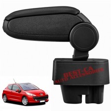 Accoudoir Central Simili Cuir Noir Pour Peugeot 207 / 207 CC / 207 SW