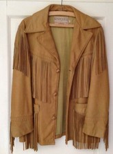 VESTE EN CUIR A FRANGES SCHOTT RANCHER taille 40 USA COMME NEUVE ANNEES 70.
