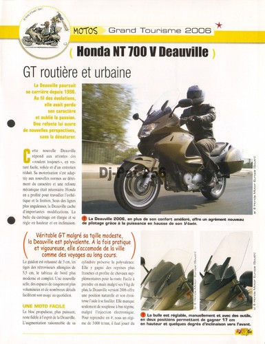 Fiche moto honda 700 - fiche, nt