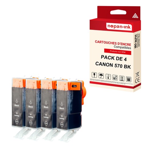 Cartouche canon pgi 570xl - pgi, noir