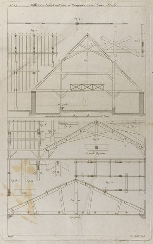 1805ca gravure charpenterie - -,