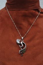 collier Amérindien en argent Kokopelli