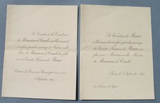 Faire part mariage 1897 - part,