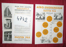 N°4742 /  Aero-engrangeur Gustin fils à Deville en ardennes : prospectus  1952