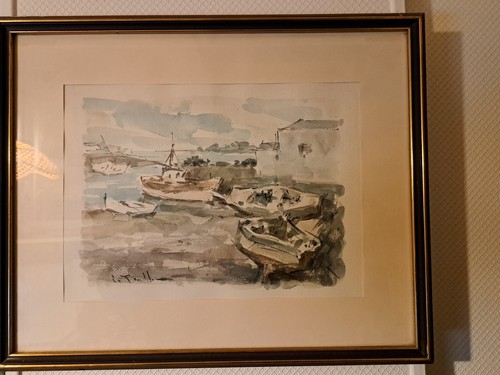 Aquarelle marine bretonne - aquarelle,