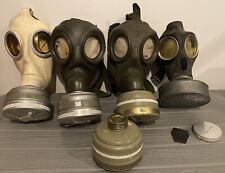 Lot Masques à gaz allemand (1940, 1966, 1985) + Optiques (verres) de rechange
