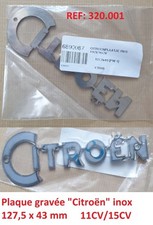 Plaque inox gravée "Citroën"