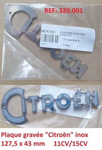 Plaque inox gravée citroën - plaque,