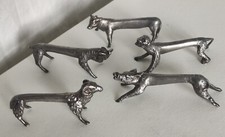 5 ANCIENS PORTE COUTEAUX METAL ANIMAUX ART DECO (no GALLIA)